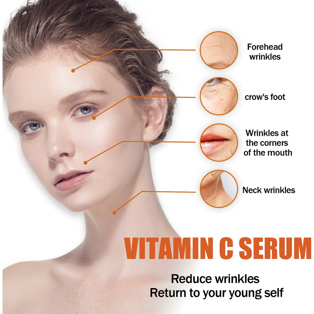 Vitamin C Face Serum Firming Lifting Brightening Skin Even Skin Tone Essence Improve Dullness Deep Moisturizing Facial Skin Care