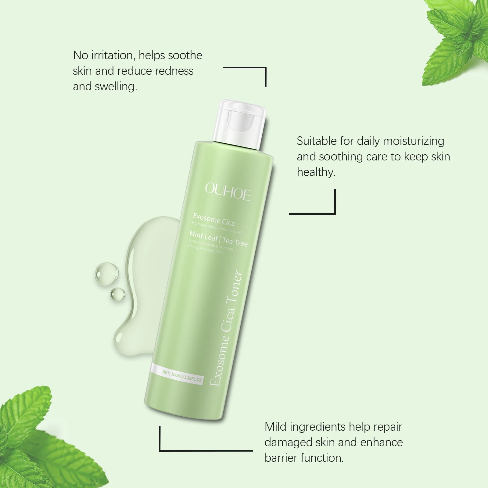 Soothing Centella Toner Moisturizing Water Brightening Oil Control Refresh Repair Shrink Pores Nourishing Facial Toner Skin Care